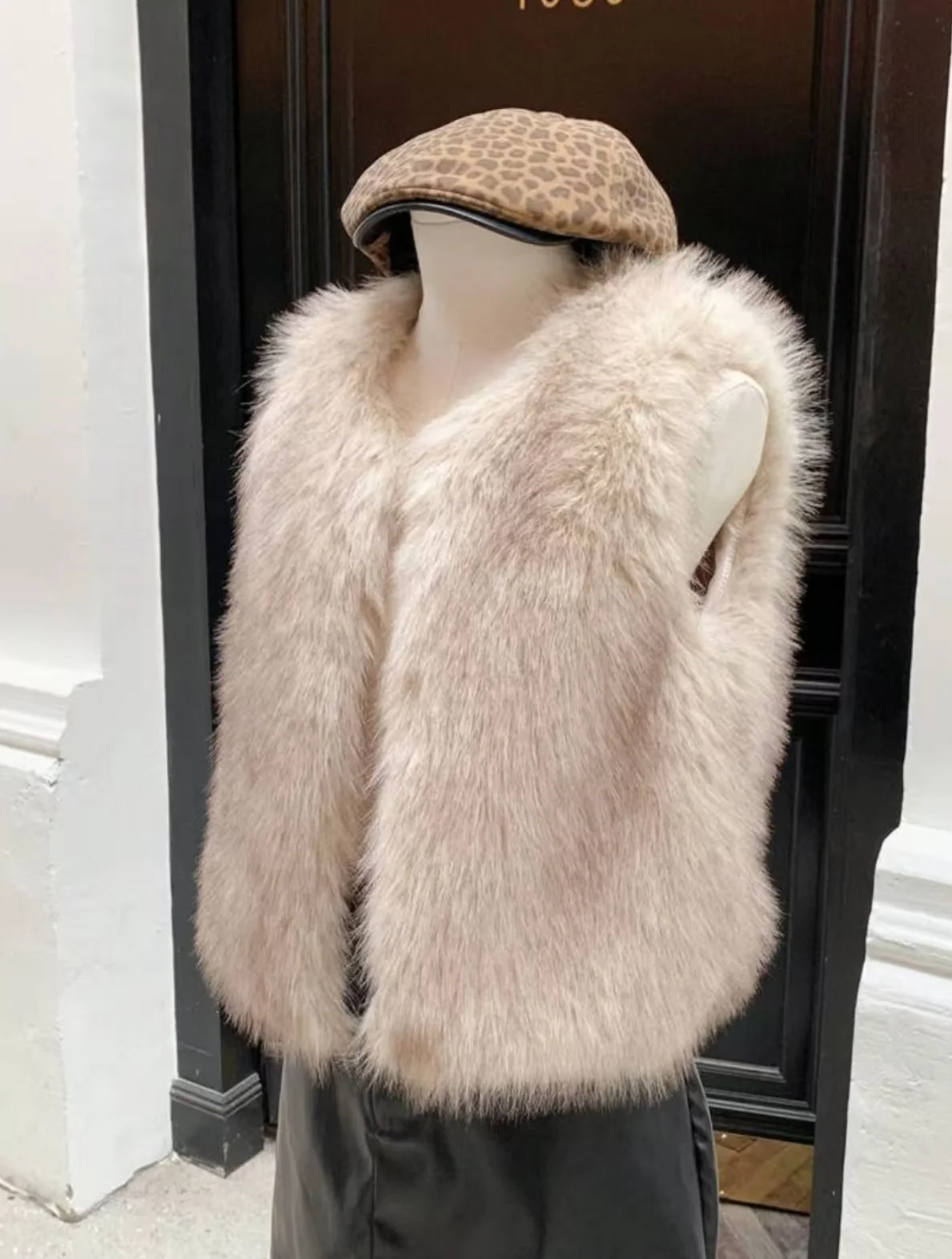 Herbst Winter Damen Elegante Modische Damen Weiche Kunstfell Weste Jacke Lässige Oberbekleidung Bequemer Stil Mantel