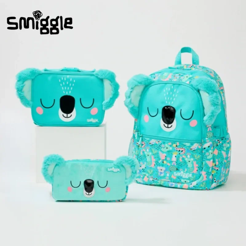 Australia Original Smiggle Children\'s Schoolbag Lunch Bag Girl Handbag Green Koala Backpack Outdoor Insulation Bags