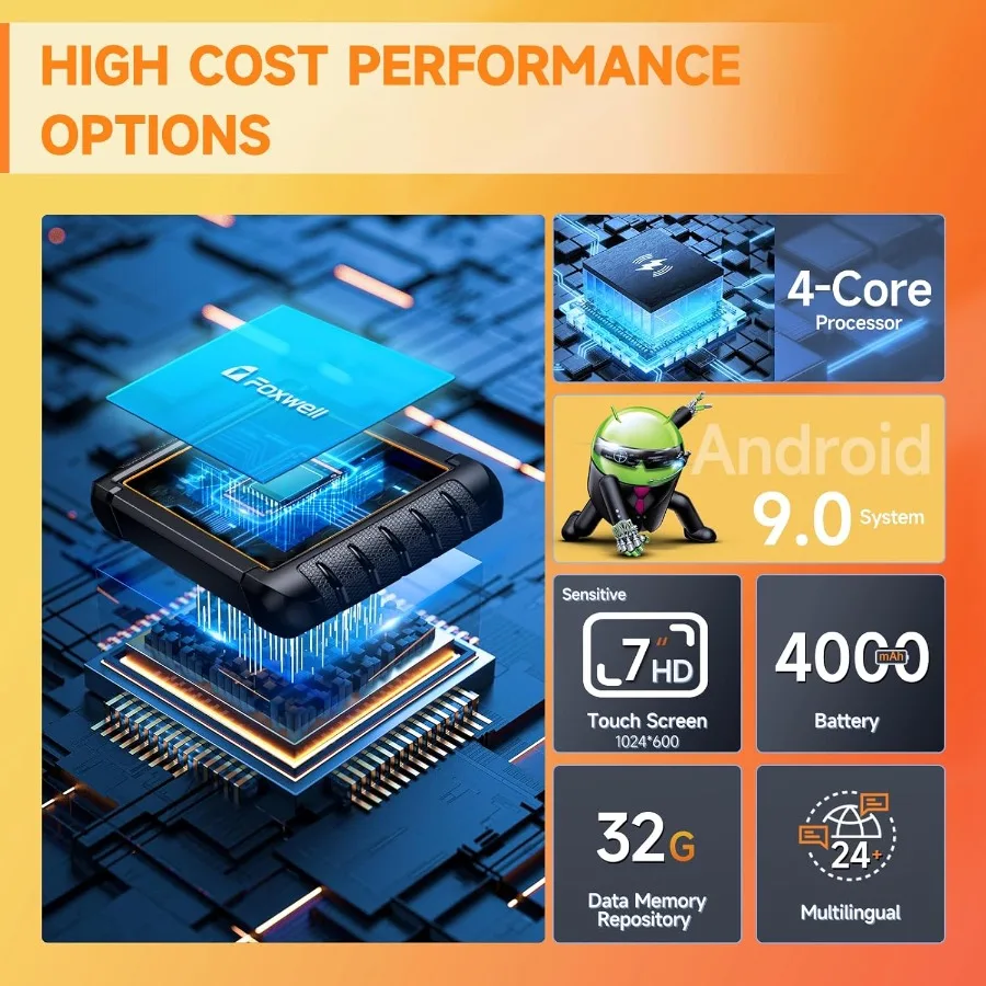 Scanner NT809BT Bidirectional Scan Tool All System OBD2 Scanner Diagnostic Tool Car Code Reader with 30 Resets Car