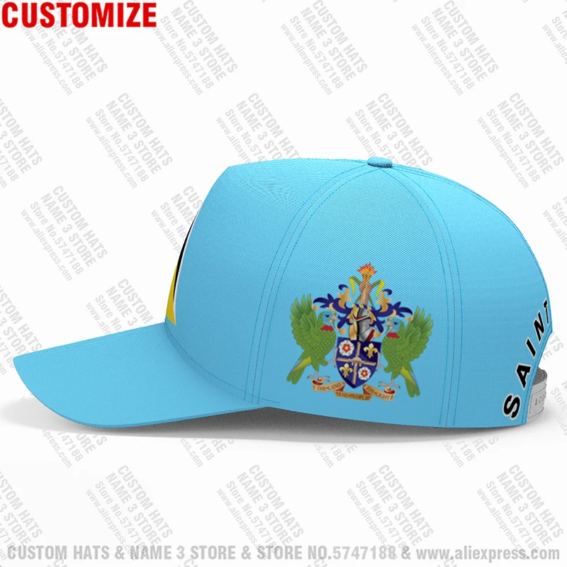 Saint Lucia  Baseball Caps Free Custom Made Name Number Team Logo Lc Hat Lca Country Travel English Nation Island Flag Headgear