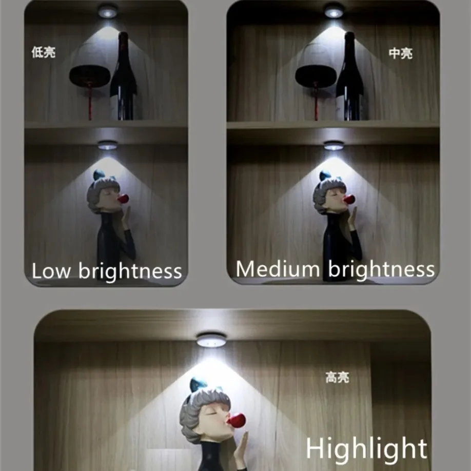 Veilleuse LED sans fil super lumineuse avec télécommande, lumières à intensité variable, sous armoire, placards, armoire, cuisine, chambre