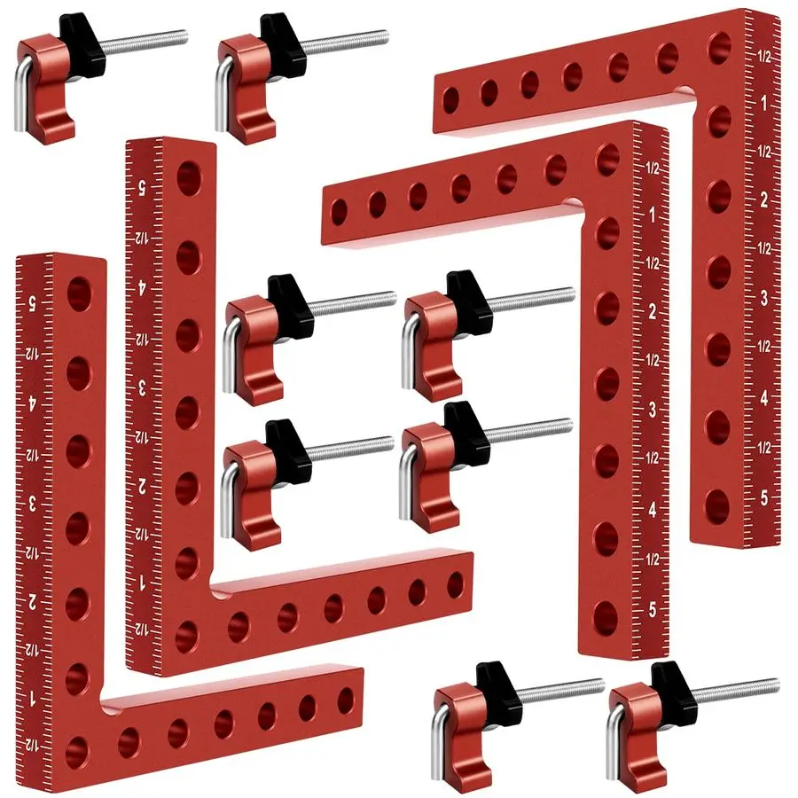 

Угловой зажим, зажим для шкафов, 5,5 x 5,5 x 14 см, из алюминиевого сплава, прямой угловой зажим для инструментов, угловые зажимы для деревообрабатывающего инструмента, приспособление