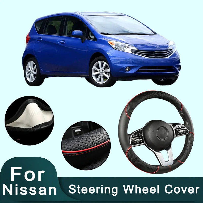 

For Nissan Series 38cm Car Leather Steering Wheel Cover- Anti-Slip, Wear-Resistant, All-Season, Universal | Cubre Volante Auto
