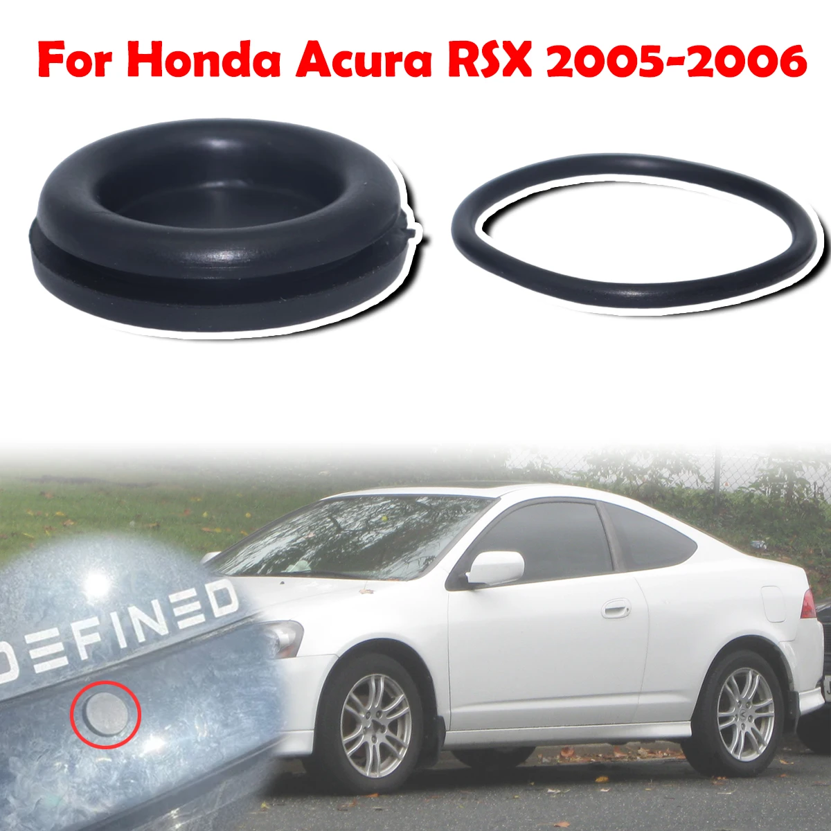 

Rear Windshield Wiper Arm Rocker Delete Bung O Ring Rubber Grommet Plug For Honda Acura RSX 2005-06 Cap Accessories 91617SB6000