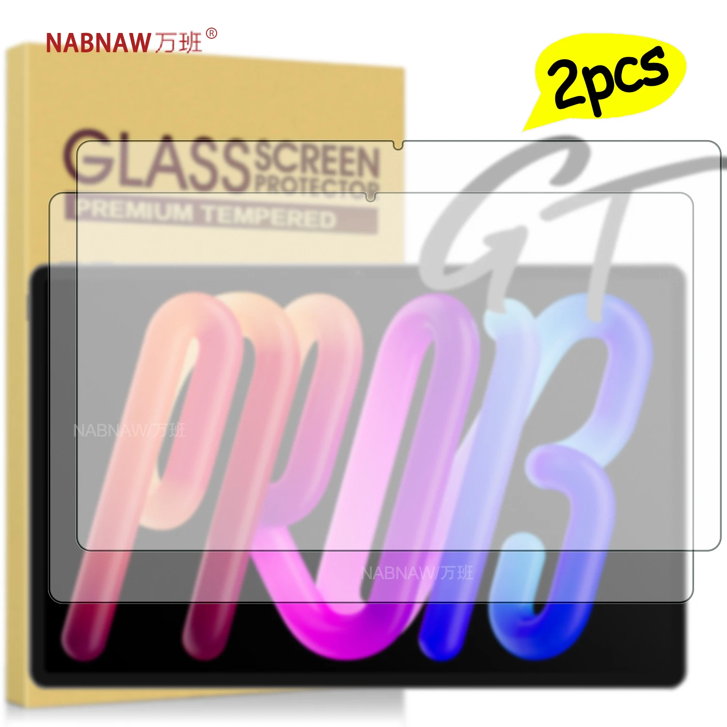 Protetor de tela de vidro temperado para Lenovo Xiaoxin Pad Pro GT 13, película transparente à prova de danos, pacote com 2 unidades
