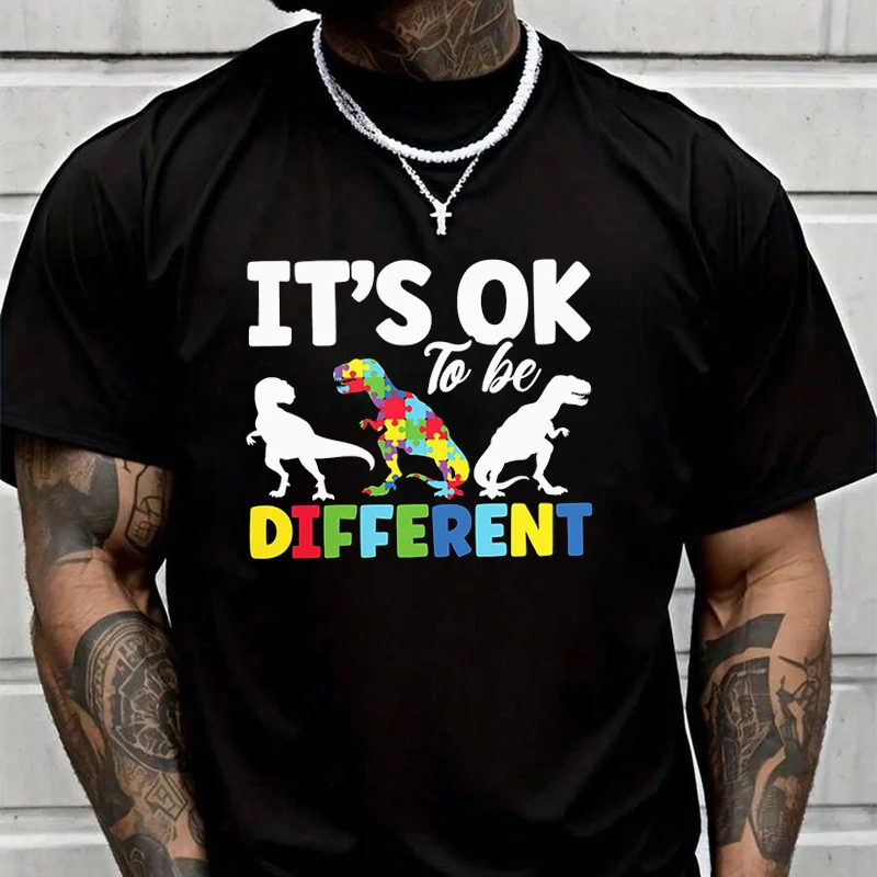 

Футболка с креативным принтом "Ничего не стыдно, если ты не похож на других", летняя повседневная футболка с короткими рукавами, уличная одежда для мужчин и женщин, свободная футболка