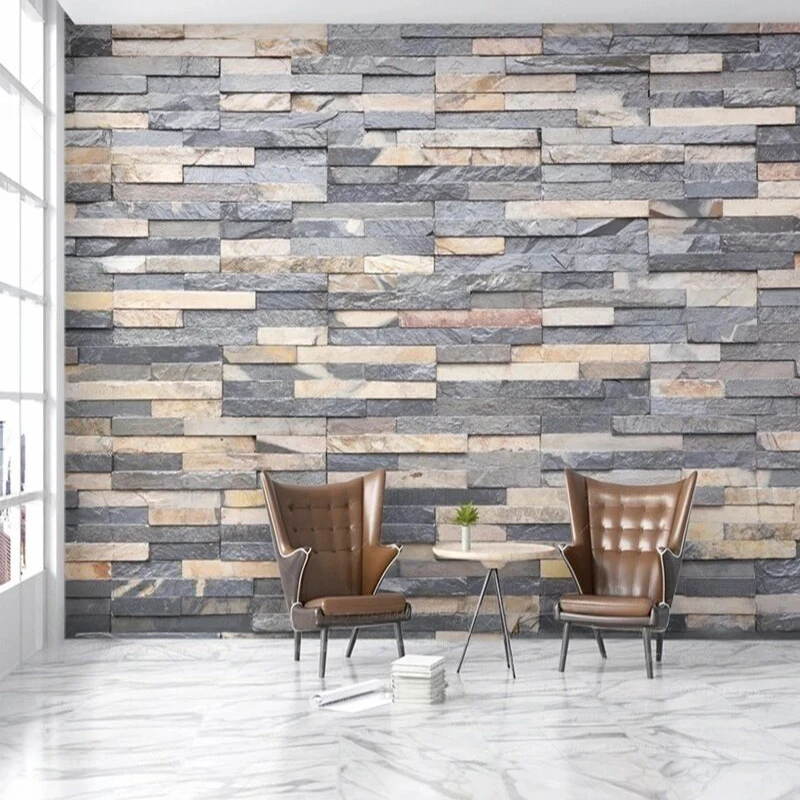 

Original 3D European-style brick wall mural for TV bedroom and home decoration background wall