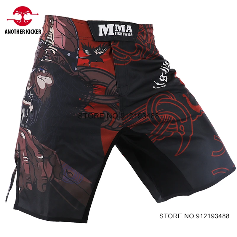 

MMA Kick Boxing Fight Short Grappling Muay Thai Men's Shorts Printing BJJ Jiu Jitsu No Gi Grappling Competition Athletic Trunks