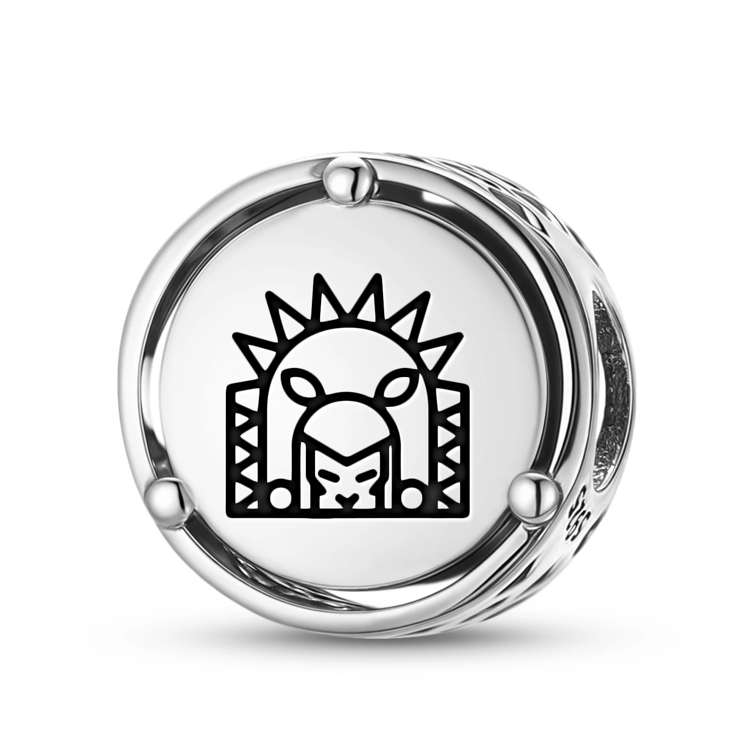 Mayan Ah Kin Mayan priest 925 Sterling Silver Symbol Charm Fit Original Bracelet Diy Jewelry Accessories Family Bead