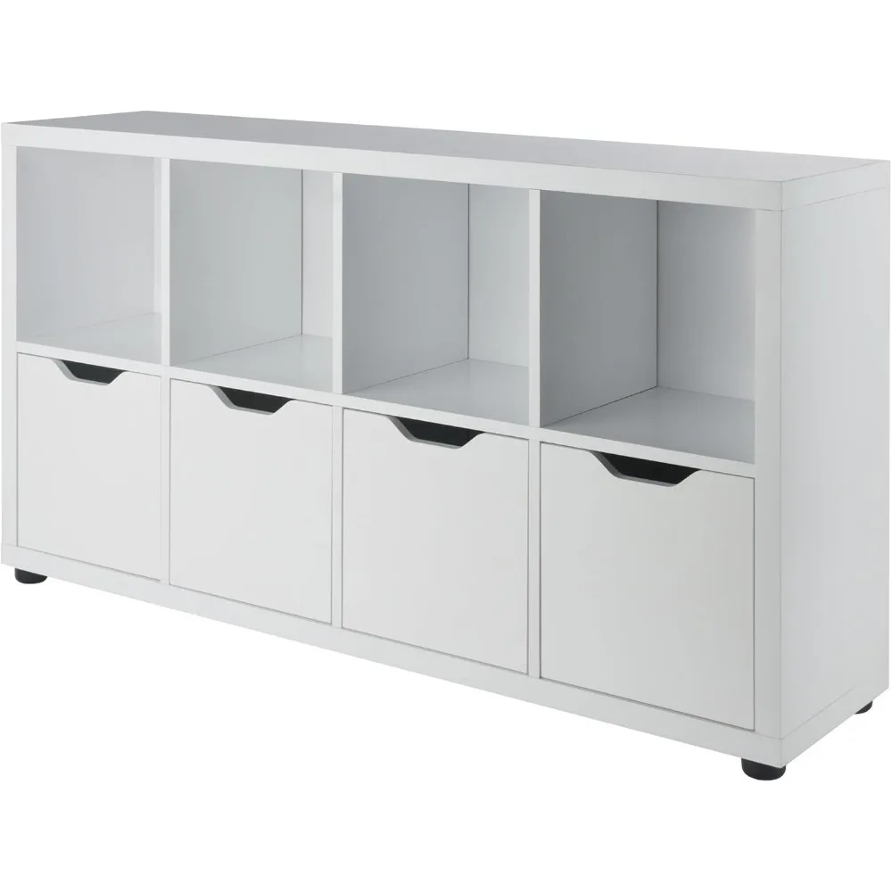 

Julian 2x4 Storage Cabinet, for Living Room, Home Office, White
