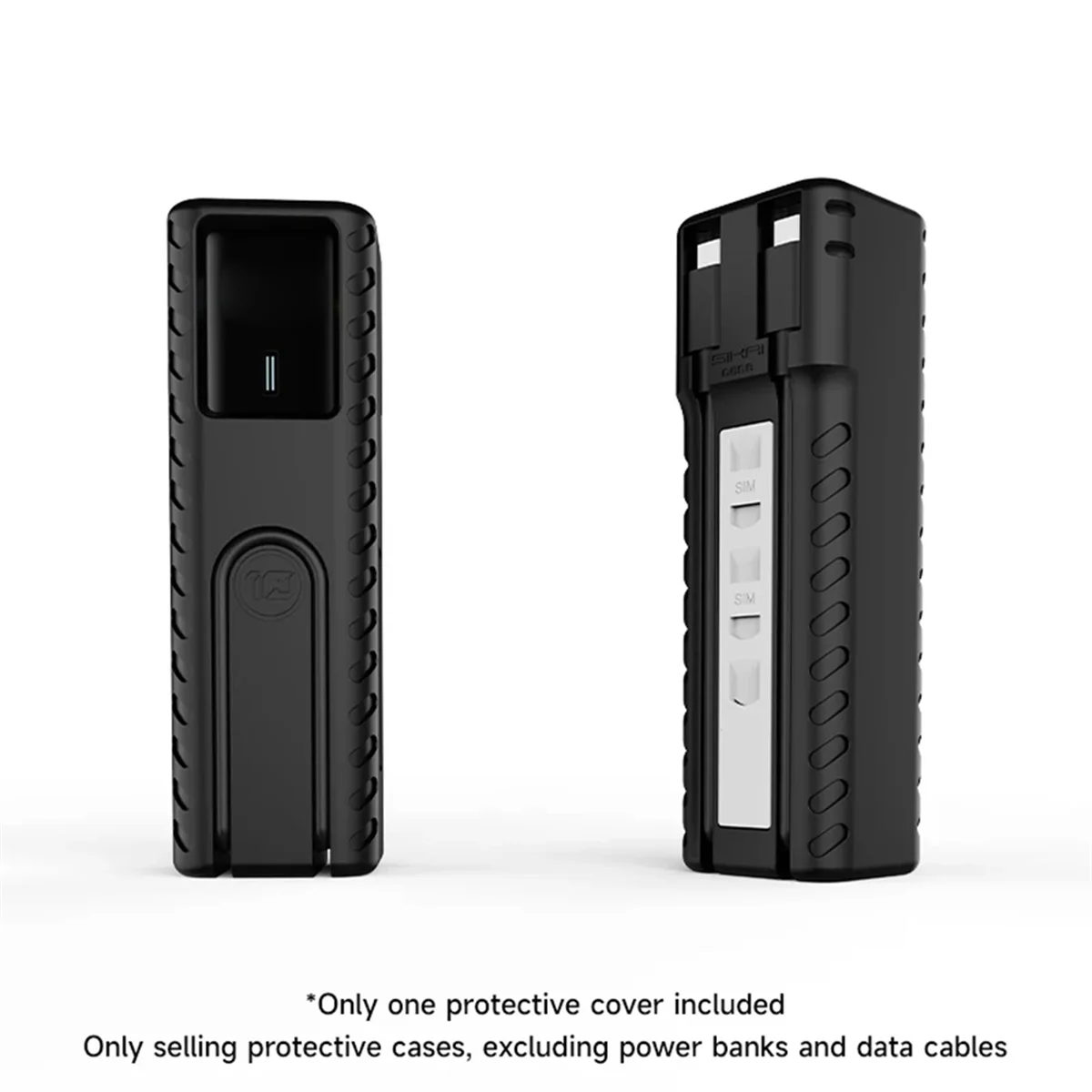 حافظة من السيليكون RISE لهاتف CUKTECH 10 Power Bank مع غطاء حماية للسفر ومضاد للصدمات ومضاد للانزلاق باللون الأسود