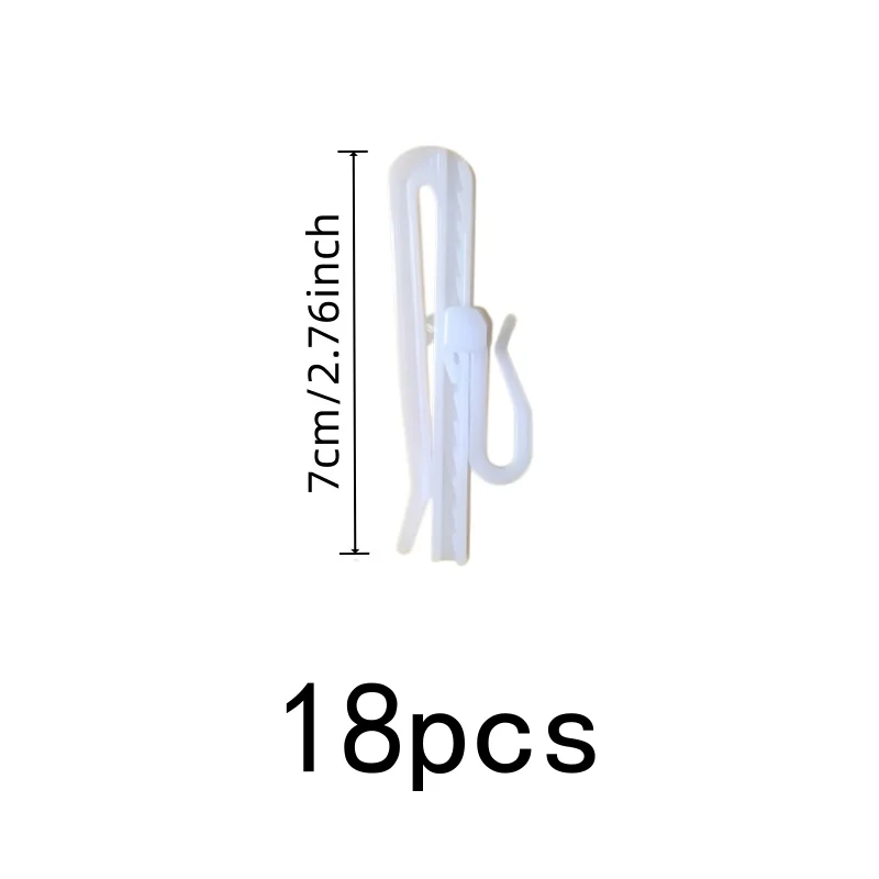 Strong Load Support 7cm Flexible Window Hooks, 18 pcs, Home Window Decoration, Multipurpose, Versatile