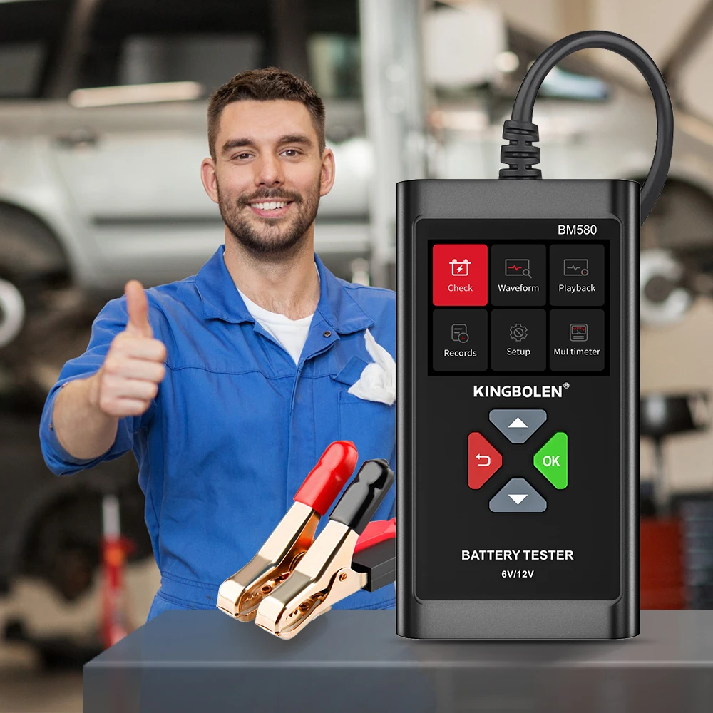 BM580 Testeur De Batterie Portable 6V 12V Analyseur Automobile Avec Écran TFT 2.4"
