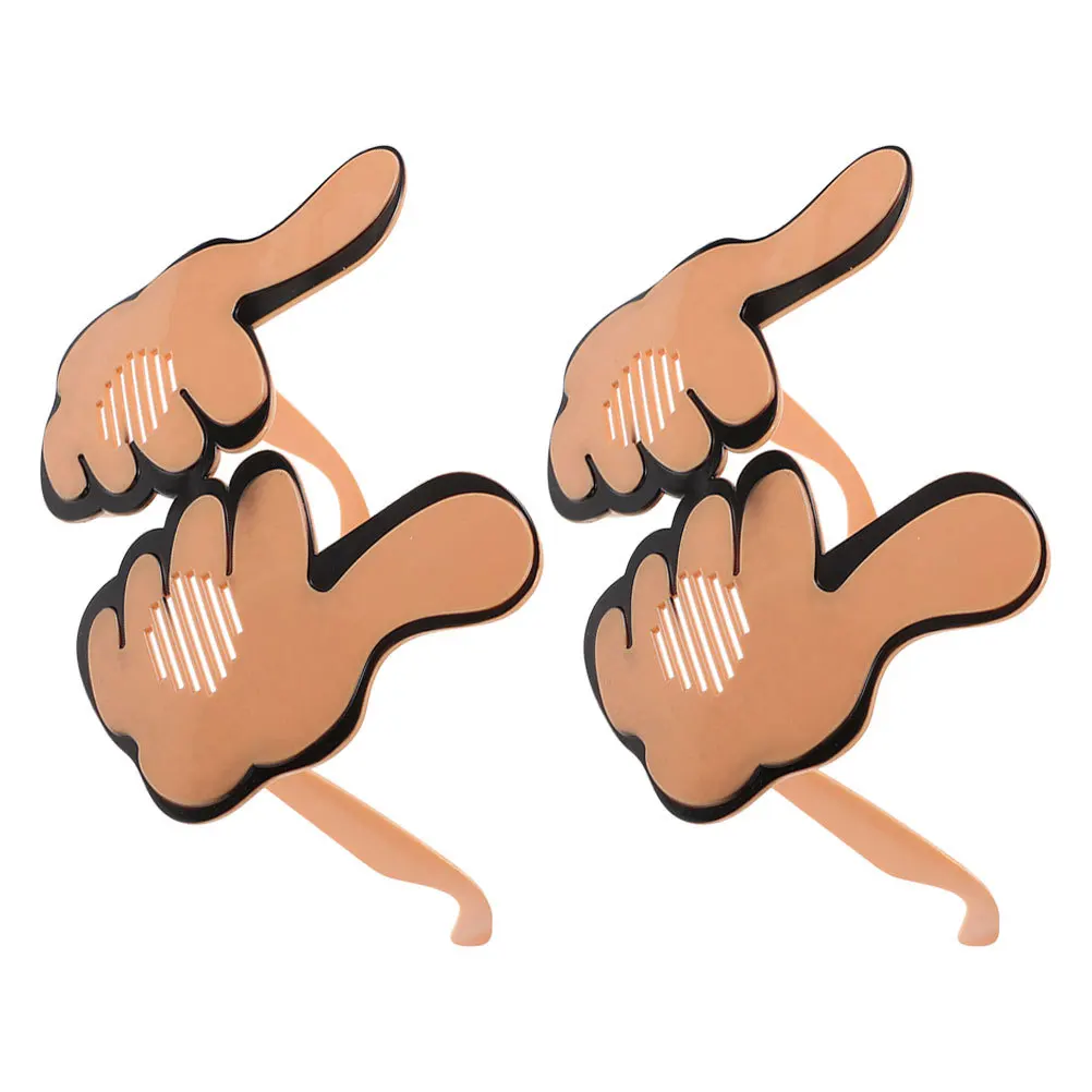 2 Stück Daumen hoch lustige Brille Neuheit Party Sonnenbrille leichte Kunststoff Jubel Requisiten Geburtstagsbrille