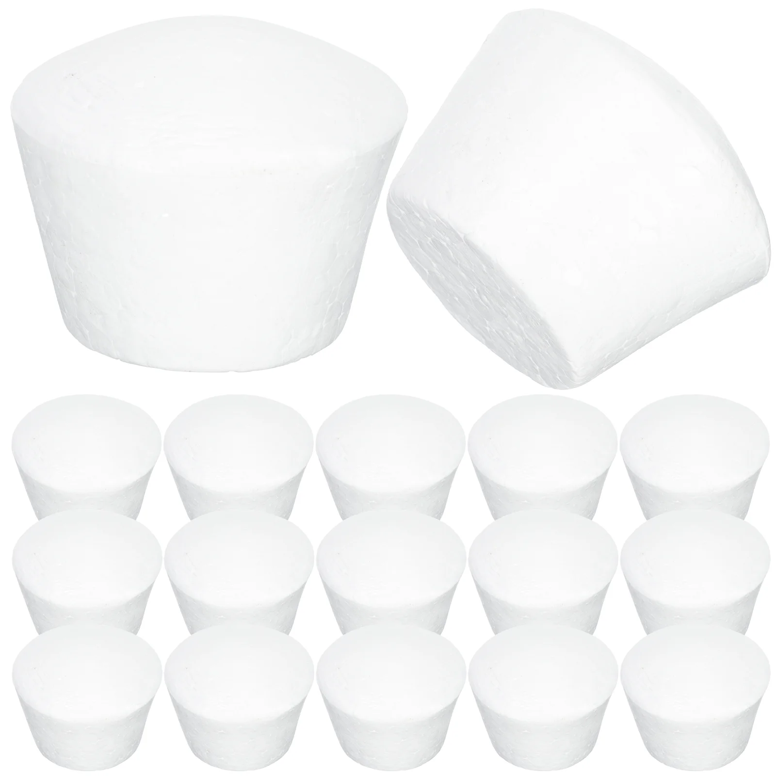 20 Pcs Cakes Foam Embryo Foams Models Muffin Small White Practicing Fake Decorating Bride