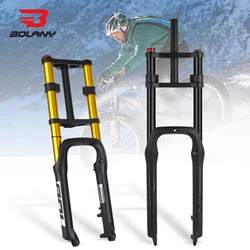 Bolany-horquilla delantera de doble hombro para bicicleta de montaña, accesorio de suspensión de aire de viaje, 20x4,0 pulgadas/26x4,0 pulgadas, 130mm