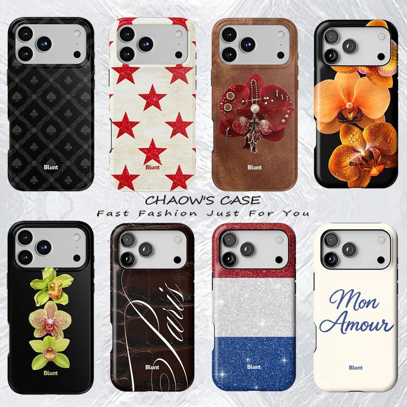 

Luxury Trendy Orchid & Poker Pattern Phone Case for iPhone 17 17e 16e 16 15 14 13 12 11 Air Pro Max Plus Double-layer Back Cover
