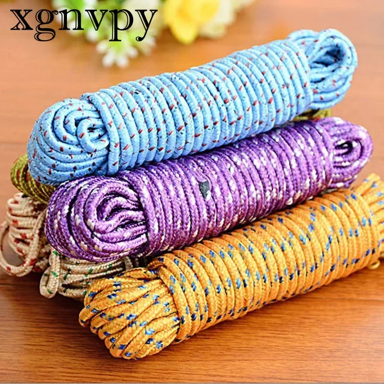 xgnvpy 10M Clothesline Drying Rope Outdoor Windproof Non-slip Thick Indoor Outdoor Non-drilling Cold Resistant Clothesline