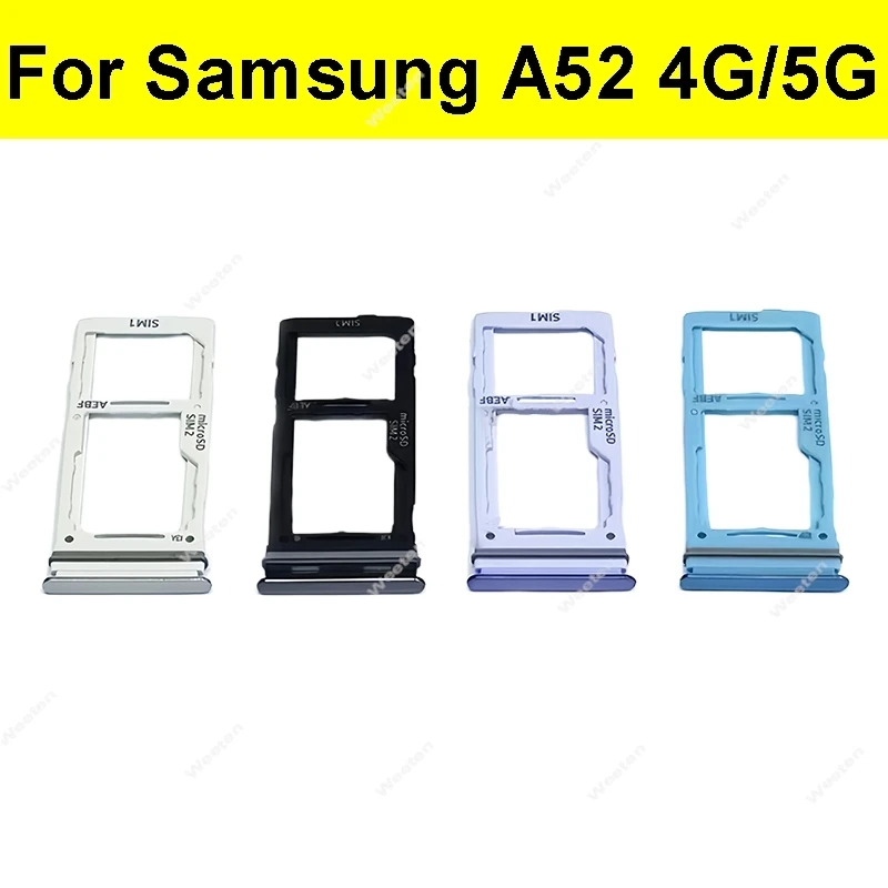 Dual & Single SIM Card Tray Holder For Samsung A52 4G 5G A525 A525F A525M A526B A526  Sim Card Reader Adapter Repairs