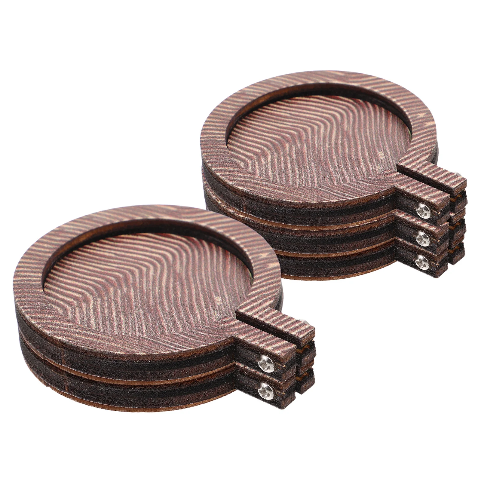 

5Pcs Mini Embroidery Hoops Wooden Round Cross Stitch Frames for Jewelry Making Craft Small Sewing Display Rustic Wood Hoops