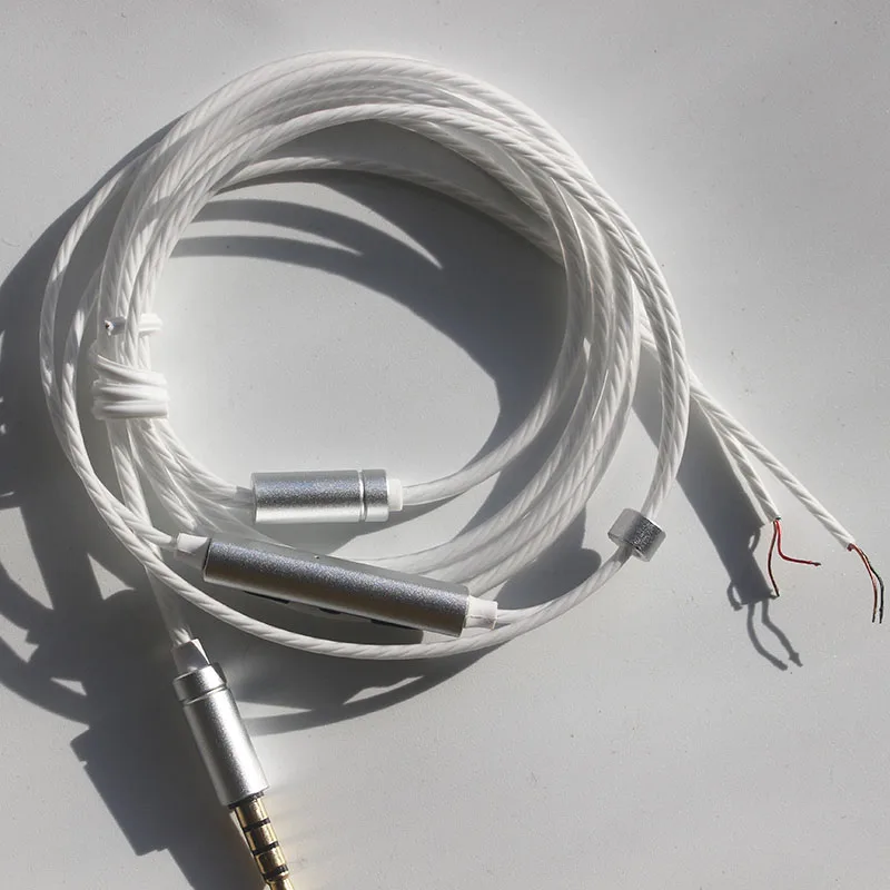 マイク付き銅ケーブル,3.5mm,1ピース,イヤホンアクセサリー,ボリューム修理ヘッドセット