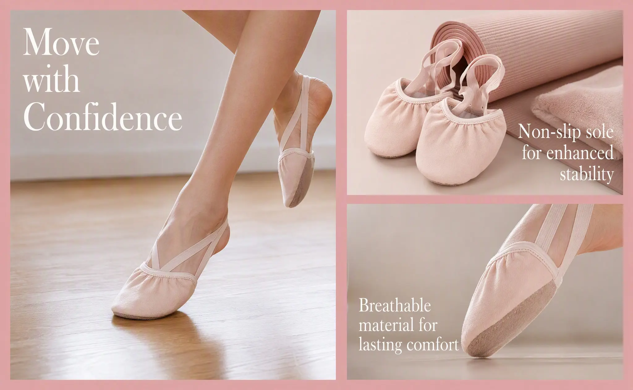 1Pair Fashion Half Dancing Shoes Elastic Band Design Comfortable Toe Protector for Ballet Dance Jazz Modern Folk Ballroom Yoga