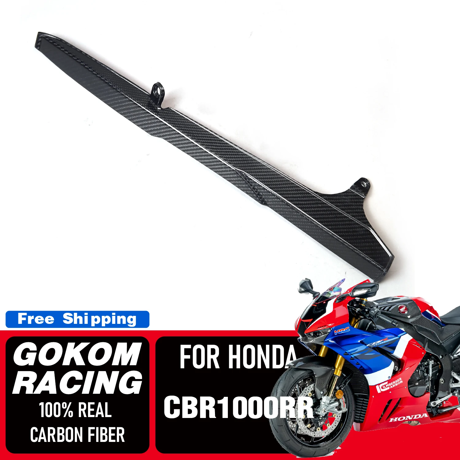 

Gokom Racing For HONDA CBR1000RR 2017+ Sprocket cover GUARD COVER COWLING FAIRING 100% REAL CARBON FIBER MOTORCYCLE ACCESSORIES