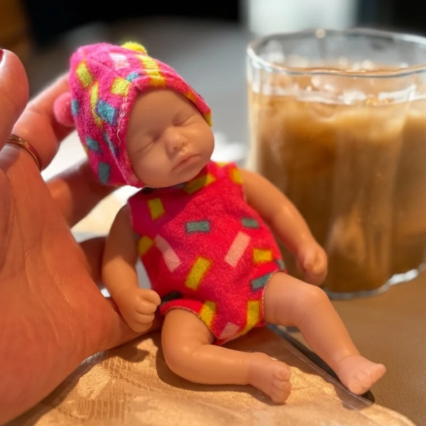 6 بوصة لطيف صغير سيليكون لولو بيبي فتاة النخيل دمية رسمت تولد من جديد الطفل حلية لعبة طفل هدية تحصيل Bebê تولد من جديد