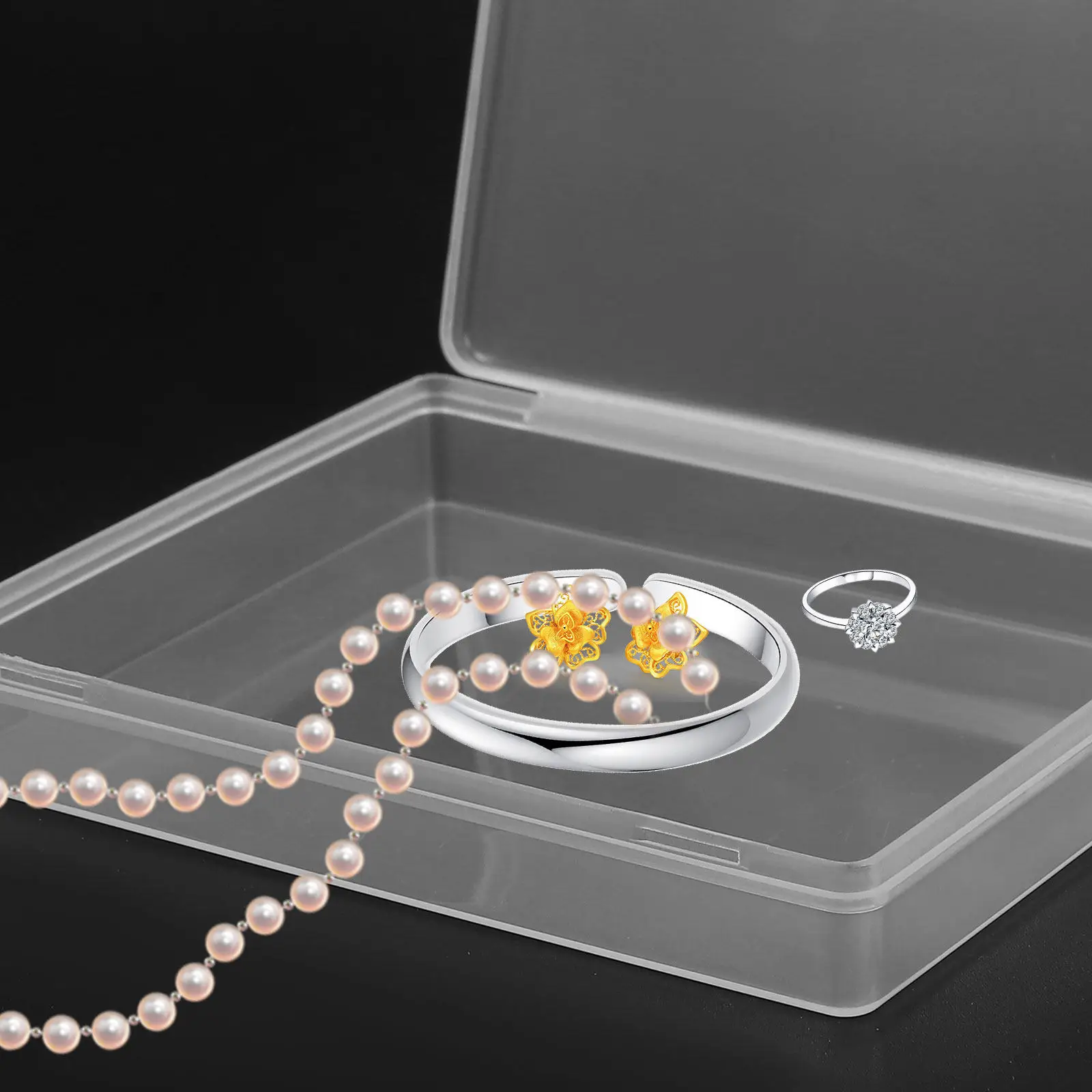 

Коробка для хранения игральных карт, 4 шт., прозрачный полипропиленовый футляр для игровых карт, органайзеры, легкий прозрачный прямоугольный контейнер