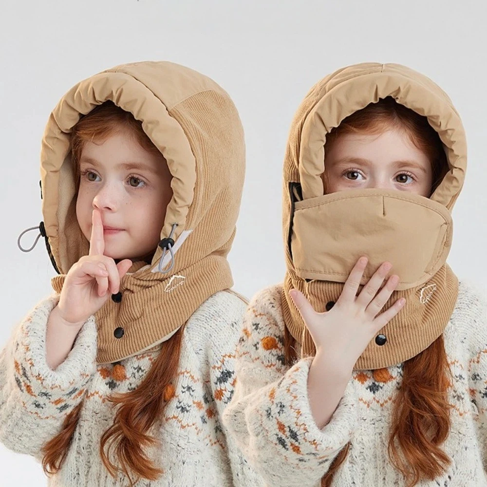 

New Thicken Warm Balaclava Hat Ear Protection Breathable Neckwarmer Hat Windproof Children Ski Beanie Winter Hats & Caps