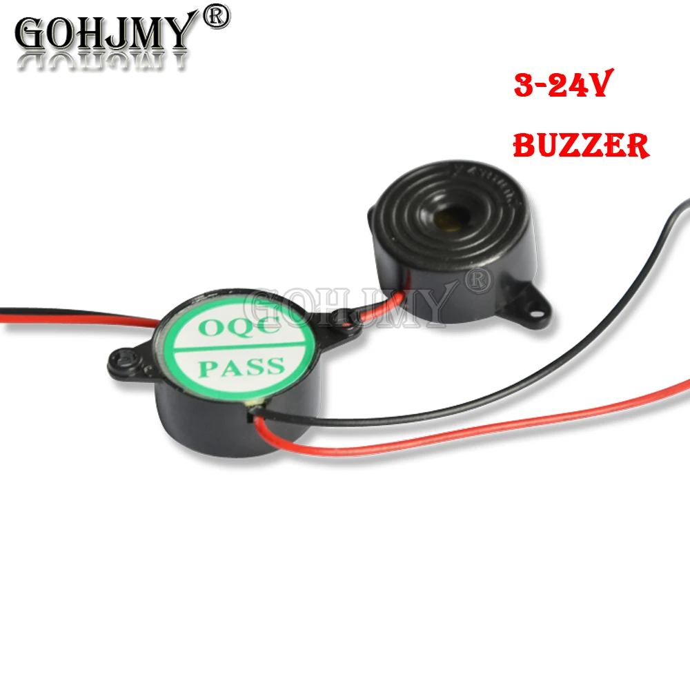 SFM-20B Durable 3-24V Piezo Electronic Buzzer Alarm Continuous Sound Buzzer for Arduino Van DC3-24V Active