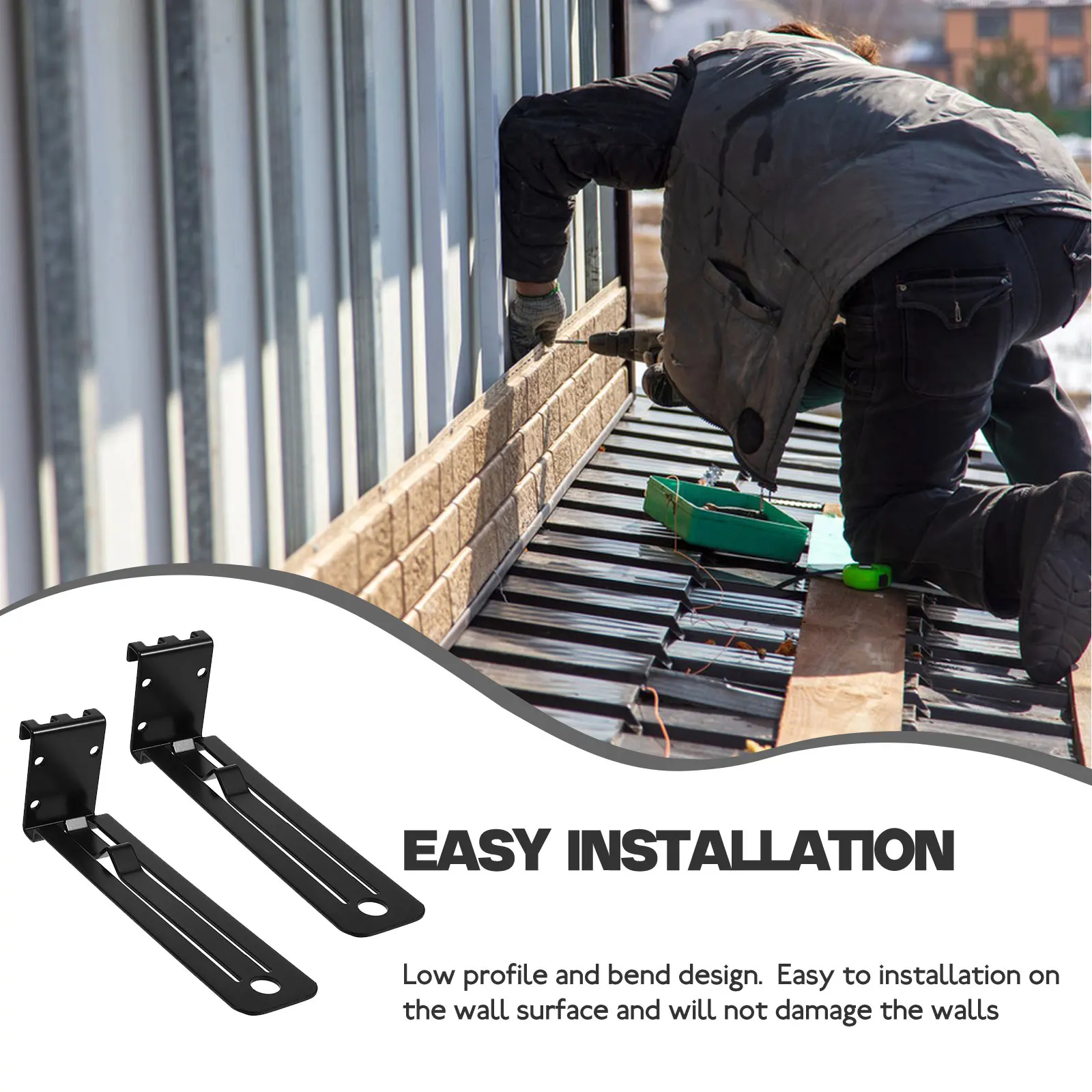 

2pcs Tools Hangers For 5/16-Inch Fiber Cement Siding Plank Lap Gauge Vinyl Hooks Removal Tool Carbon Steel Wall