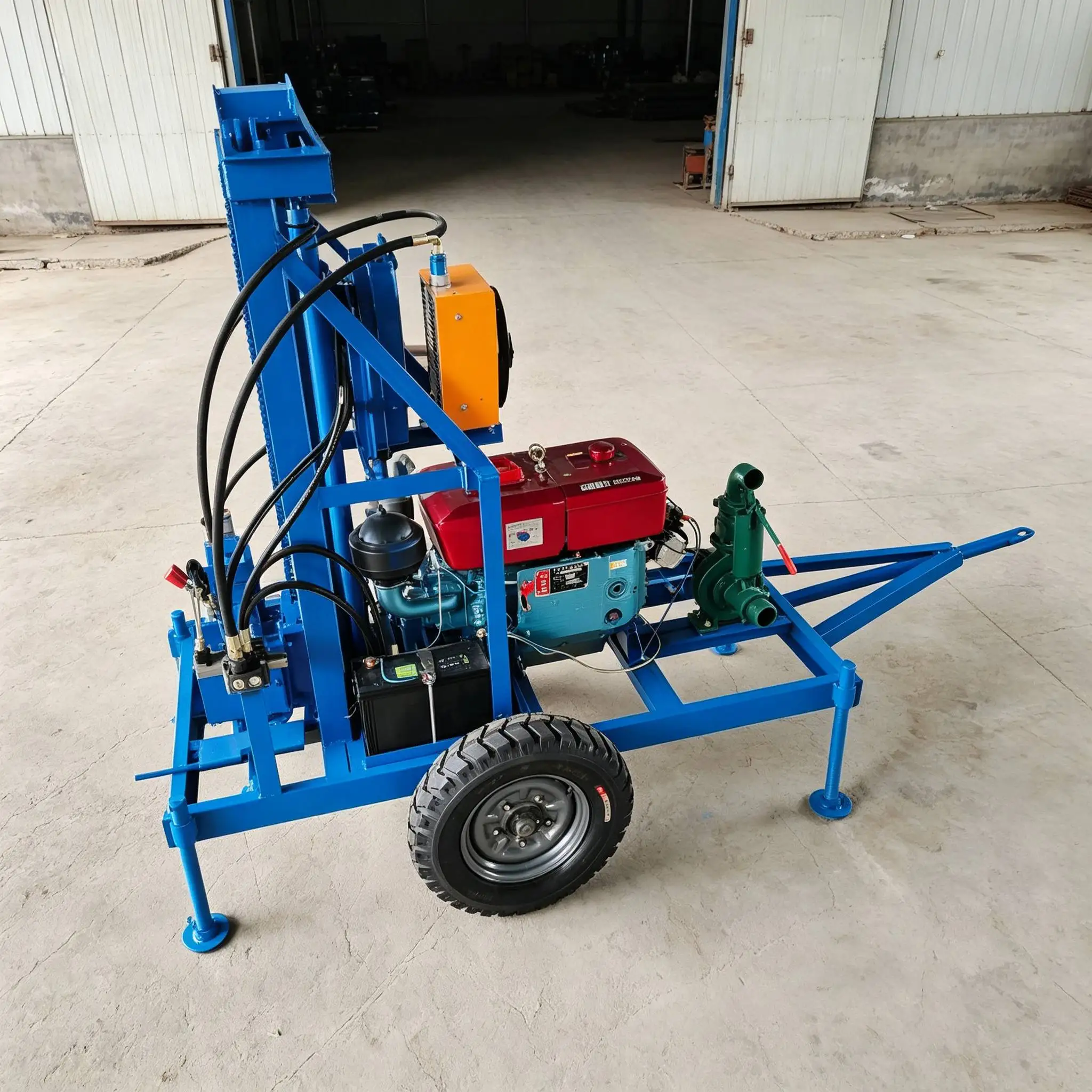 Factory Direct Portable 150m Deep Water Well Drilling Rig, Well Drilling Rig, Best Price
