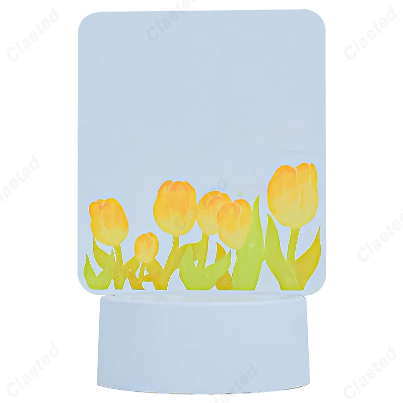 Creative New LED Luminous Desk Lamp Note Board Memo Message Board Can Wipe Bedroom Bedside Lamp