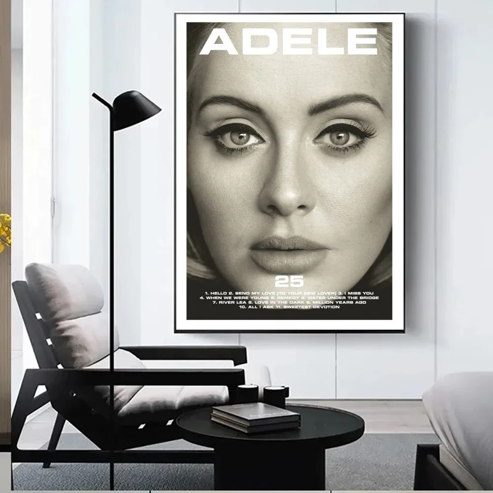 Singer Adele Poster Posters Kraft Paper Vintage Poster Wall Art Painting Study Aesthetic Art Small Size Wall Stickers