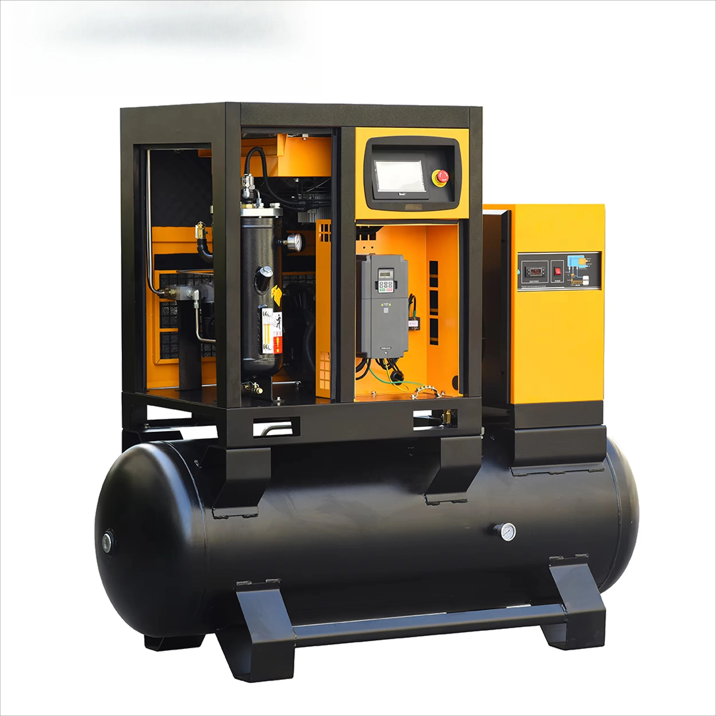 GIANTAIR 15HP Stationary IP54 Rotary Screw Type Air Compressor Single-Phase 10HP 7.5KW 80-Gallon Pump Engine-Manufacturer's