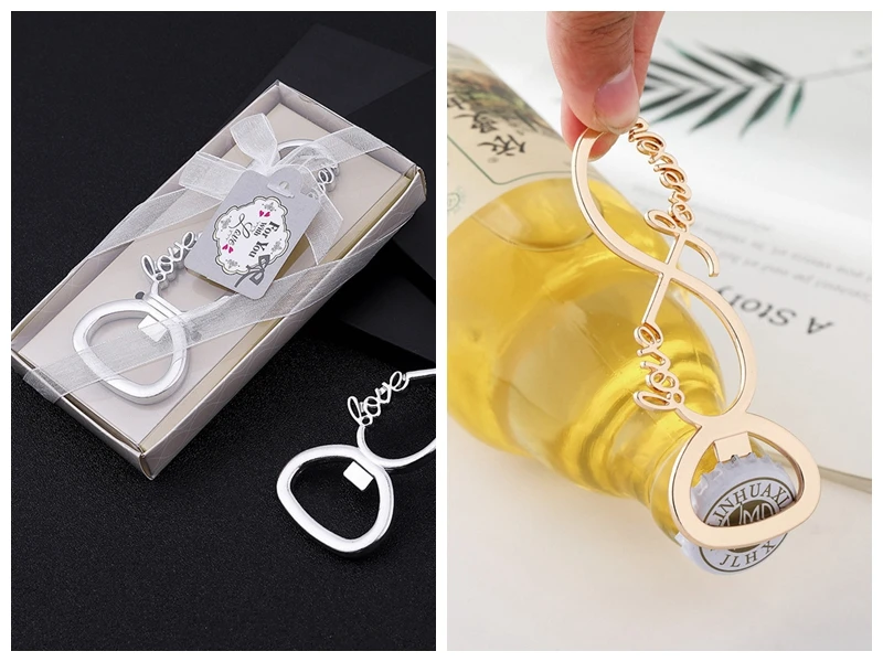 25Pcs Wedding souvenirs of Infinite Love Bottle Opener favors For Bridal shower Beer 8th Party Favors and Metal keepsake