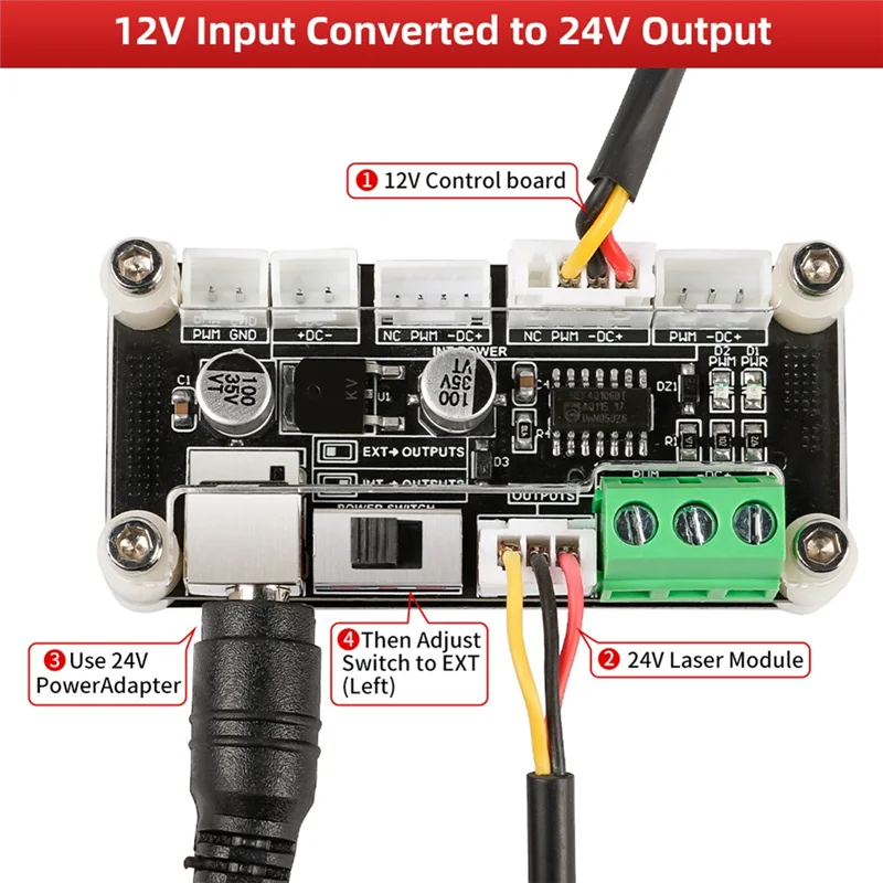 

A95I-20W 40W 80W Interface Driver Adapter Board Engraving And Cutting Machine Module Adapter Board