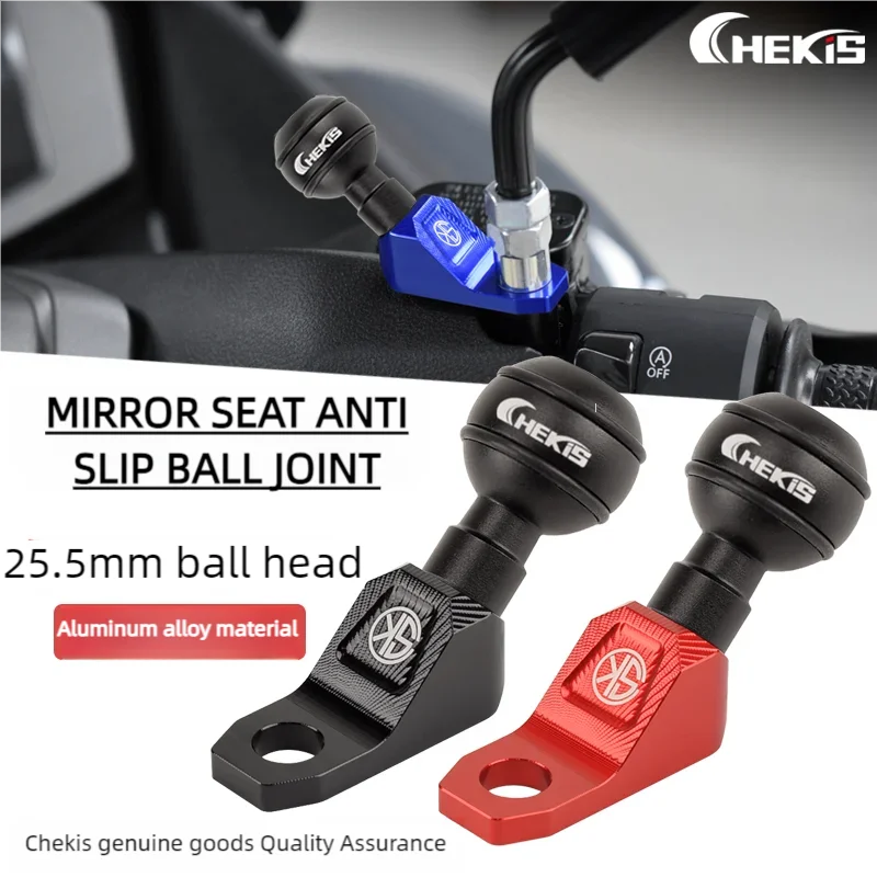 Chekis Is Suitable for Honda Pcx125/150/160 Adv150/160 Adv350 Motorcycle Accessories Modified Mobile Phone Holder Mirror Mount Ball Head Universal Rearview Mirror Position Fixed Anti-Slip Base