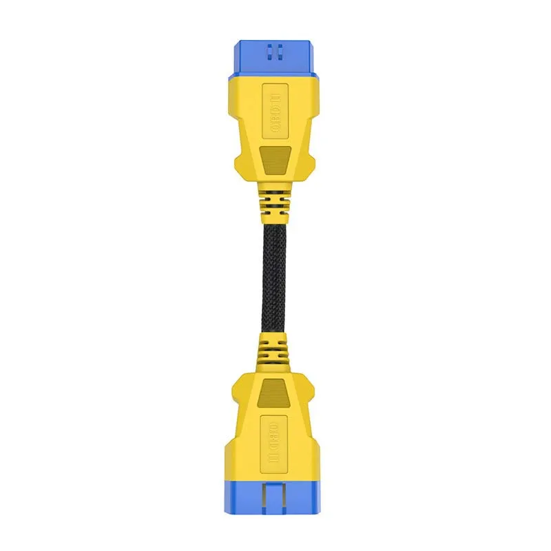 Car OBD Extension Cable, Male-to-Female Nylon Wire, for Automotive Diagnostics, OBD2 Interface, 16-Pin, 16-Conductor