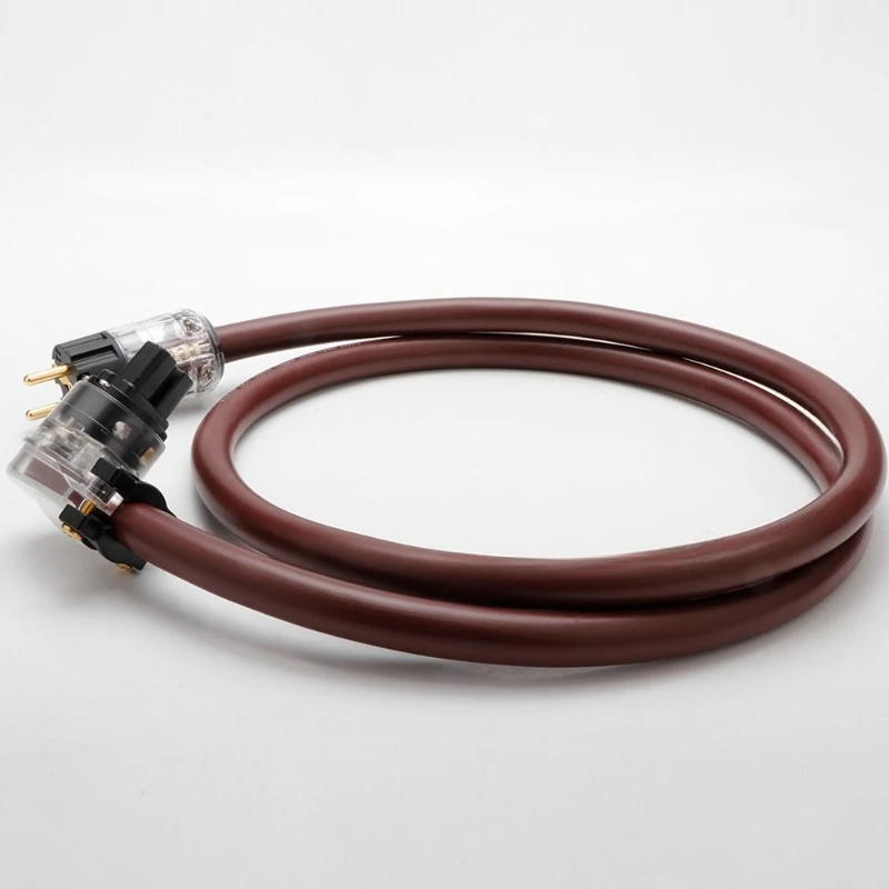 European standard American standard power cord, power amplifier audio 7-character L-shaped elbow plug tail