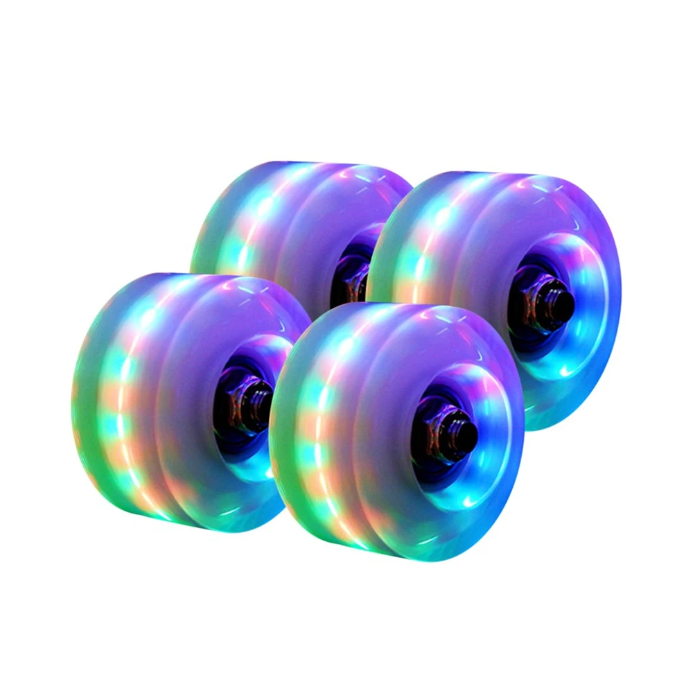 4/1Pcs Luminous Roller Skating Wheels Flashing Skates LED Lighting Skating Wheel Flash Wheels Sliding Roller Skating Shoes Wheel