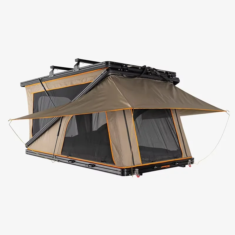 

Z-shaped outdoor triangle car foldable hard shell roof waterproof roof tent camping SUV car roof tent
