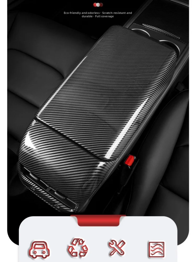 For Tesla New Model 3/YL/Y Juniper Car Center Console Armrest Pad Case Lid Armrest Box Cover Car Accessories Interior
