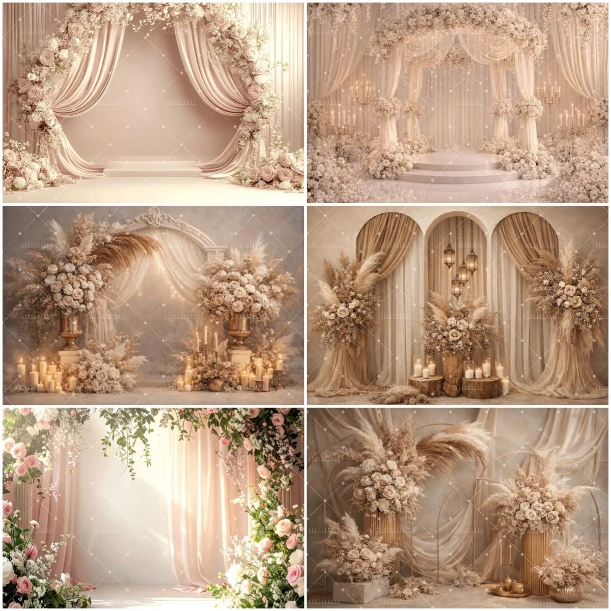 

Vintage Pink Wedding Party Supplies Flower Butterfly Decor Backdrop Adult Bosnian Arched Style Photo Background Studio Prop