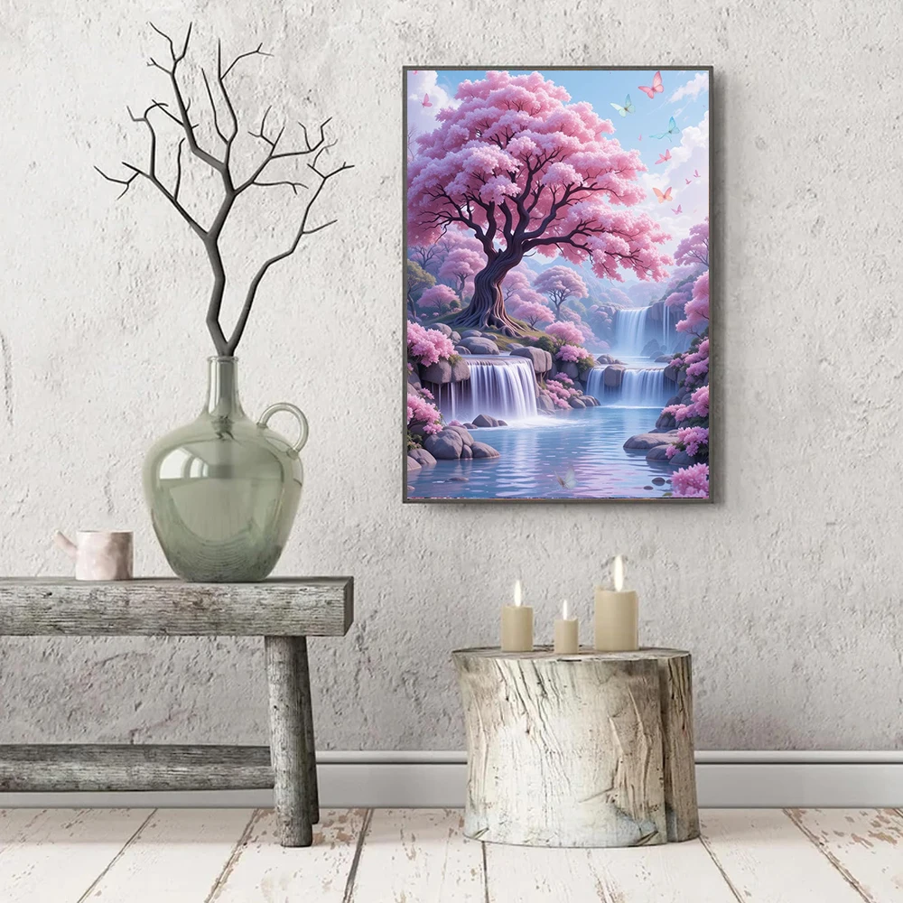 DIY Fantasy Mond Baum Diamant Malerei Landschaft voller Bohrer Strass Mosaik Stickerei handgemachte Home Decor Geschenk Neu eingetroffen – Detail 3
