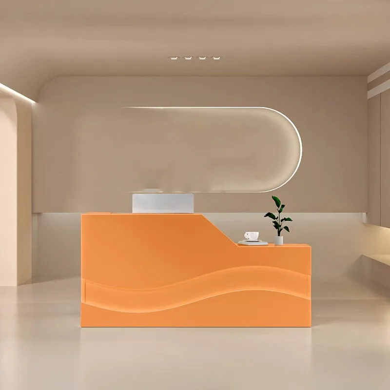 y1 Modern Beauty Reception Desks Decorations Display Reception Desk Counter Simple Modern Recepcion Desk Commercial Furniture