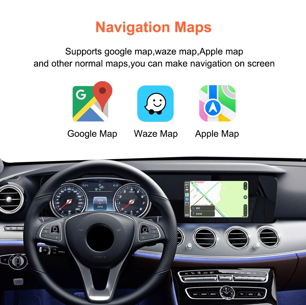 Bonroad Wireless Carplay Android Auto Interface For Mercedes Benz E Class W213 2016-2020 NTG 5.5 System Airplay Mirror Link – Detail 10