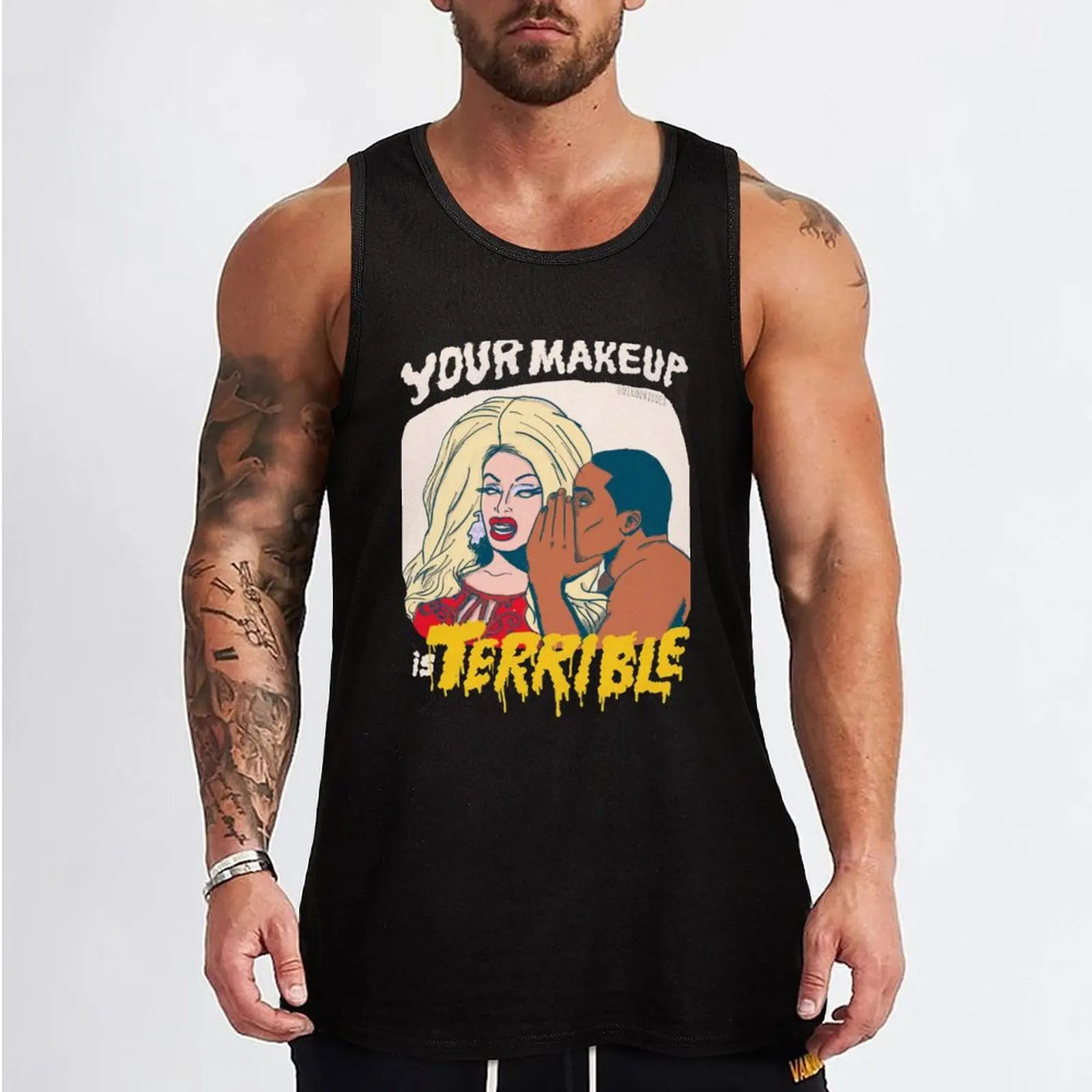 Your Makeup is Terrible Tank Top Men's clothes luxury style summer clothes men 2024 Men's clothing brands Sports clothing