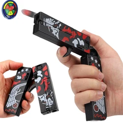 Pistola de juguete plegable de aleación para niños y adultos, pistola de mano suave, juego de tiro al aire libre, juguetes para niños, nuevo